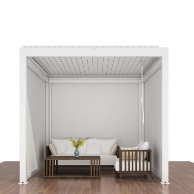 Modern Outdoor Aluminum Pergola Arbours Metal Adjustable Louvered Arches Garden Pergola Gazebo