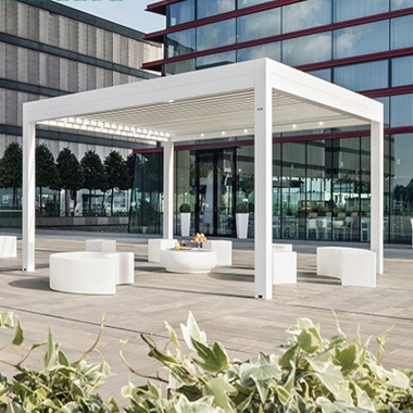 manual Louvre roof bioclimatic pergola with slats pergola-aluminium bioclimatic 3 x 4