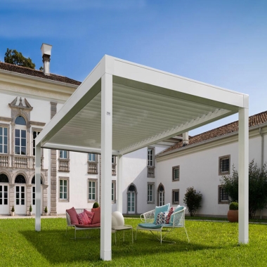 Modern Automatic Patio Outdoor Aluminium Pergola Louvre Roof Bioclimatic Garden Pergola