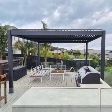 Modern pergola bioclimatica manual 3x5, 3x4m factory wholesale price