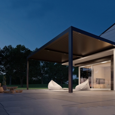 10*10ft Manual Outside Rustproof Adjustable Pergula Louvered Roof System For Patio