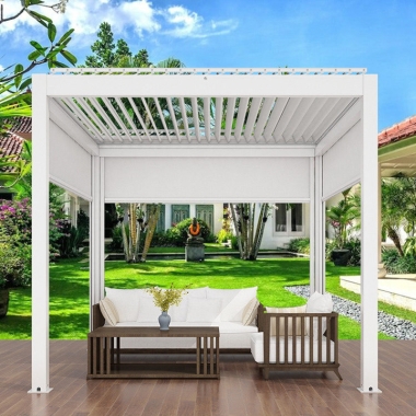 2021 New Pergola Outdoor Louver Roof System Garden Furniture Aluminium Pergola