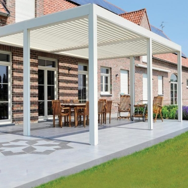 Greenawn Motorized Opening Aluminum Garden Pergola With Side Blinds