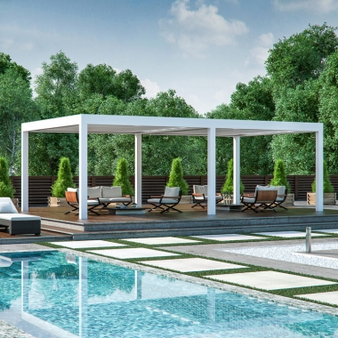 Waterproof Pergola Louvered Roof Cover Motorized Garden Aluminum Gazebo Manufacturers