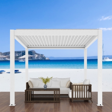 Garden building aluminum gazebo louvered pergola