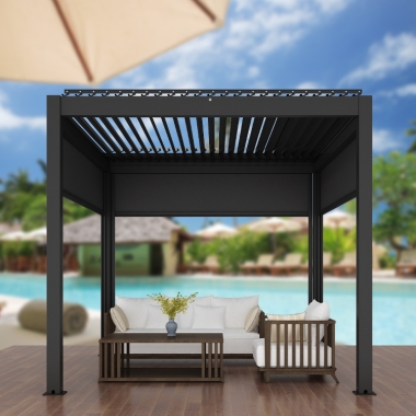 Modern Design Bioclimatic Motorized Aluminium Louvered Pergola