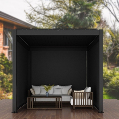 Gazebo Outdoor Canopy Waterproof Bioclimatic Adjustable Louver Aluminum Pergola