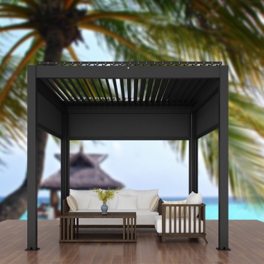 Easily Assembled Waterproof Outdoor Gazebo Aluminum Garden Pergola Arches Arbours Pergolas