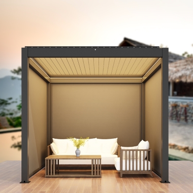 Other Outdoor Furniture Set High Quality Customized Gazebo Rainproof Bioclimatic Aluminum Arbours Outdoor Garden Pergola