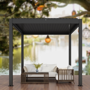 Outdoor Waterproof Bioclimatic Aluminum Pergola Sunrooms & Glass Houses