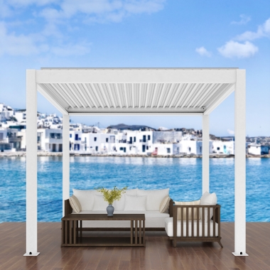Modern Automatic Gazebo Arbours Outdoor Aluminium Pergola For Sun Blinds