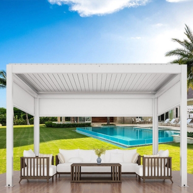 Sunshade Louver Roof Aluminum Bioclimatic Pergola Arches Arbours Pergolas