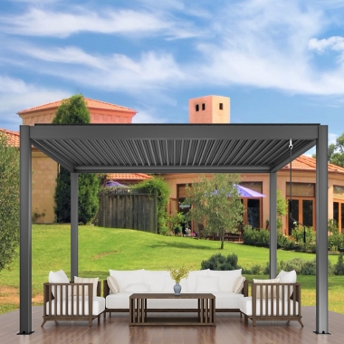OEM Factory 3x3 3x4 4x4 4x6 6x4m Aluminum Louver Pergola Garden Sets Outdoor Louvered Pergola