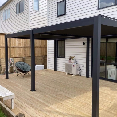 Customized Aluminium Louvered Pergola 3x3,3x4,3x3.5,4x4,5x4,6x4m Pergola With LED Lighting