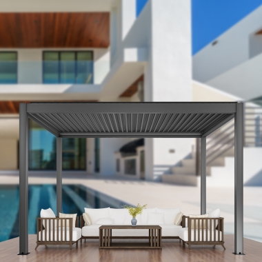 Freestanding Outdoor Waterproof Aluminum Pergola Roof System Gazebo Pergola