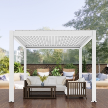 3x4m Backyard Pergola Economic Aluminum Gazebos Louver Roof Arches Outdoor Garden