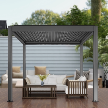 Outoodr Morden Motorised Pergola Adjustable Louver Roof Patio Gazebo