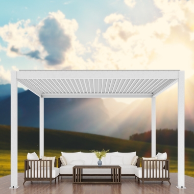 Modern Motorized Louver Roof Aluminum Gazebo Pergola Garden Pavilion