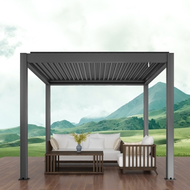 3x3 3x4 4x4 6x4m Motorized Aluminum Louver Roof Pergola For wholesale