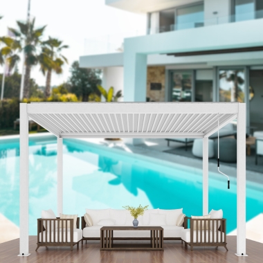 Sunshade Waterproof Aluminum Louver Roof Pergola Gazebo
