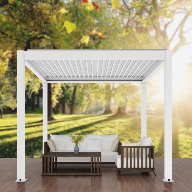 Garden Roof Pergola Louver Roof Motorized Aluminum Pergola 3X3 3X4 4X4 6X4m