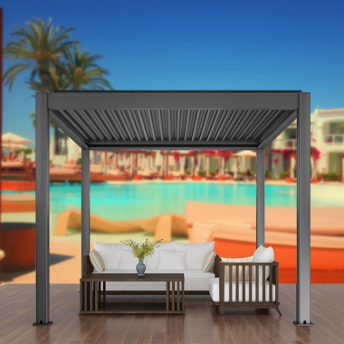 Outdoor Aluminum Waterproof Pergola Glass Gazebo