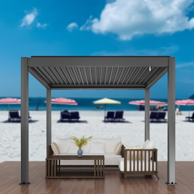 Waterproof Louver Roof Outdoor Gazebo Garden Bioclimatic Aluminium Pergolas Garden Set