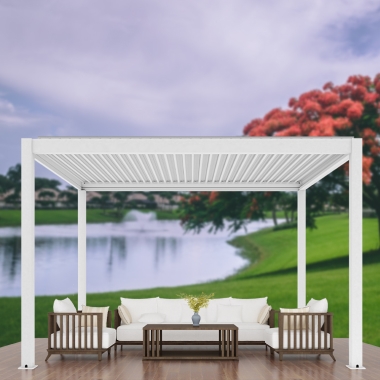 Environmental Friendly Waterproof Louver Bioclimatic Aluminum Roof Pergola Garden Sets
