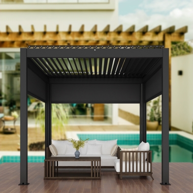 lovered roof pergola lamellendach pergola bois 6x4