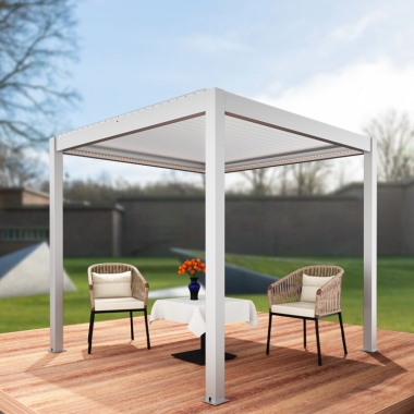 For Supermarket Villa Outdoor Louvered Pergola Waterproof Opening Roof Gazebo Tenda Decking Roof Cover