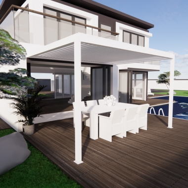 For Amazon Motorised Aluminium Pergolas Opening Louver Pergola Louvered Roof For Balcony