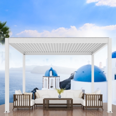 pergola en bois 30 m2 iron pergola waterproof louvegard pergola