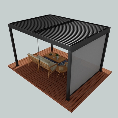 Garden Bioclimatic Opening Roof Louver Aluminum Bracket Gazebo Arches Arbours Outdoor Pergola