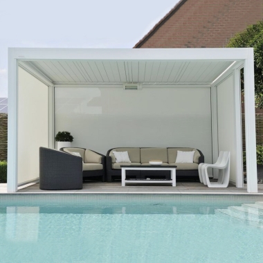 Customized Waterproof Louvered Roof Motorized Aluminium Pergola Arches Arbours Pergolas