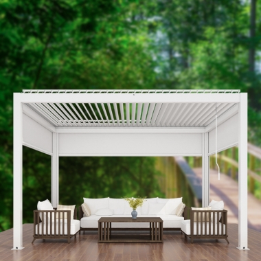 Bioclimatic Aluminium Pergola Outdoor Louvre Roof With Remote Control System