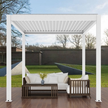 South Korea Unique Design Outdoor Electric Aluminum Pergola Kits Pergola Bioclimatica
