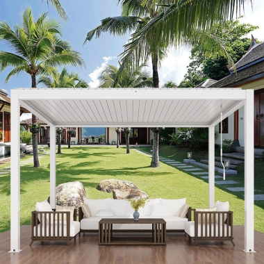 garden aluminum bioclimatic arbor Luxury Bioclimatique Pergola Aluminio Louvre Roof Pergole