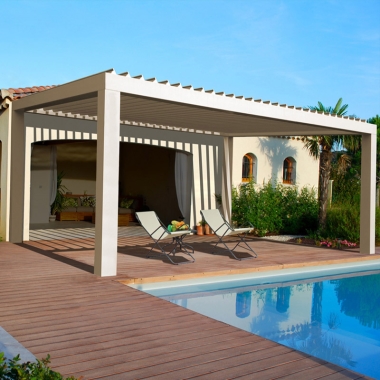 For Wholesaler Electric Patio Awnings Outdoor Louvered Roof System Aluminium Gazebo Bioclimatic Pergola