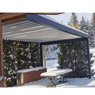 guangzhou outdoor furniture Hot Sale Aluminum Motorized Rainproof Pergolas