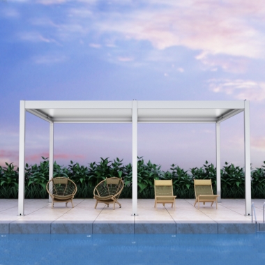 Sun Block Aluminum Waterproof Louver Roof System Gazebo Pergola With Louver Roof