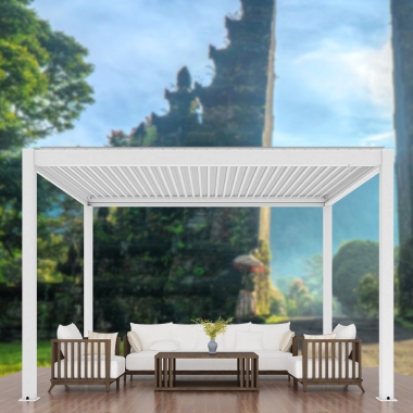 Aluminum Pergola New Design Bioclimatic Small Garden Pergola Louver Roof