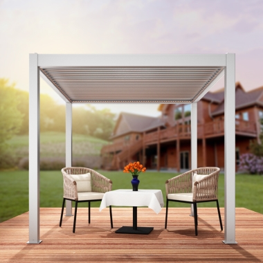 Sunroof Waterproof Patio Automatic Aluminum Pergola Outdoor Garden Bioclimatic Gazebo