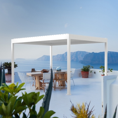 Rain Resistant Automatic Aluminum Pergola Adjustable Shade Louver Roof Pavilion