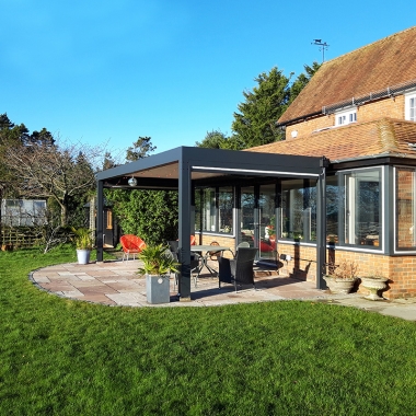 Bioclimatic 6X4 Outdoor Pergola Louvre Roof Sets waterproof outdoor aluminum garden gazebo