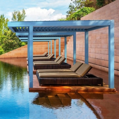 Electric Adjustable Waterproof Louvered Roof Motorized Aluminum Small Garden Pergola