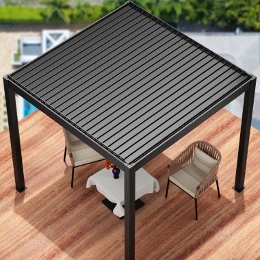 2021Best Modern Design Patio Louver Roof Opening Roof System Swimming Pool Pergola