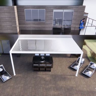 Motorized Louver Roof System Kits Outdoor Gazebo Bioclimatic Aluminium Pergola For Garden