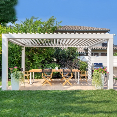 Customized Gazebo Electric Louver Roof Aluminum Outdoor Black Pergola Canopy 3x3m