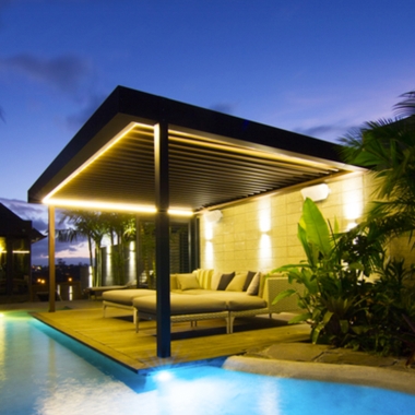 Aluminium Garden Pergola Outdoor With Opening Louver For Outdoor Balcony