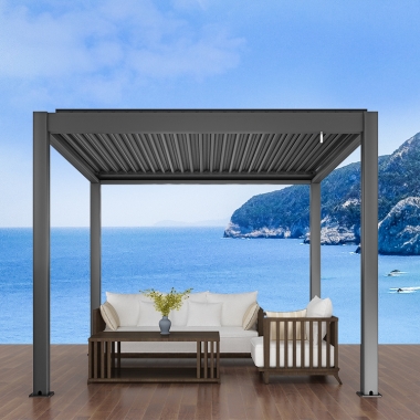 Greenawn Terrace patio sunshade gazebo waterproof outdoor motorised aluminium roof pergola